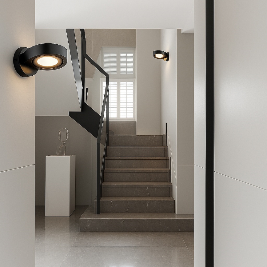 Argon 8900 - Væglampe LOTUS 1xGX53/12W/230V sort