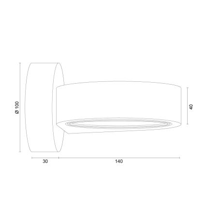 Argon 8902 - Væglampe LOTUS 1xGX53/12W/230V terracotta