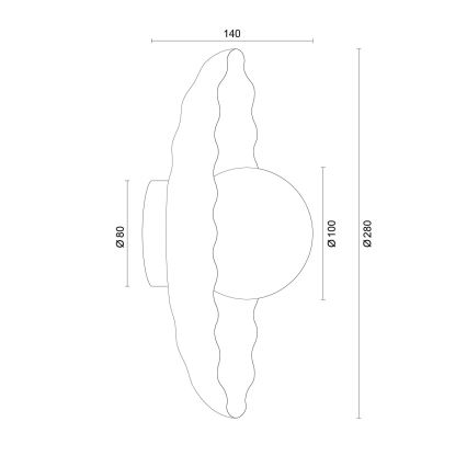 Argon 8933 - væglampe BOLL 1xG9/6W/230V blå