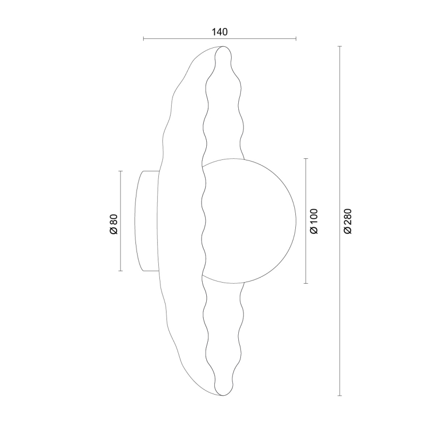 Argon 8934 - Væglampe BOLL 1xG9/6W/230V hvid
