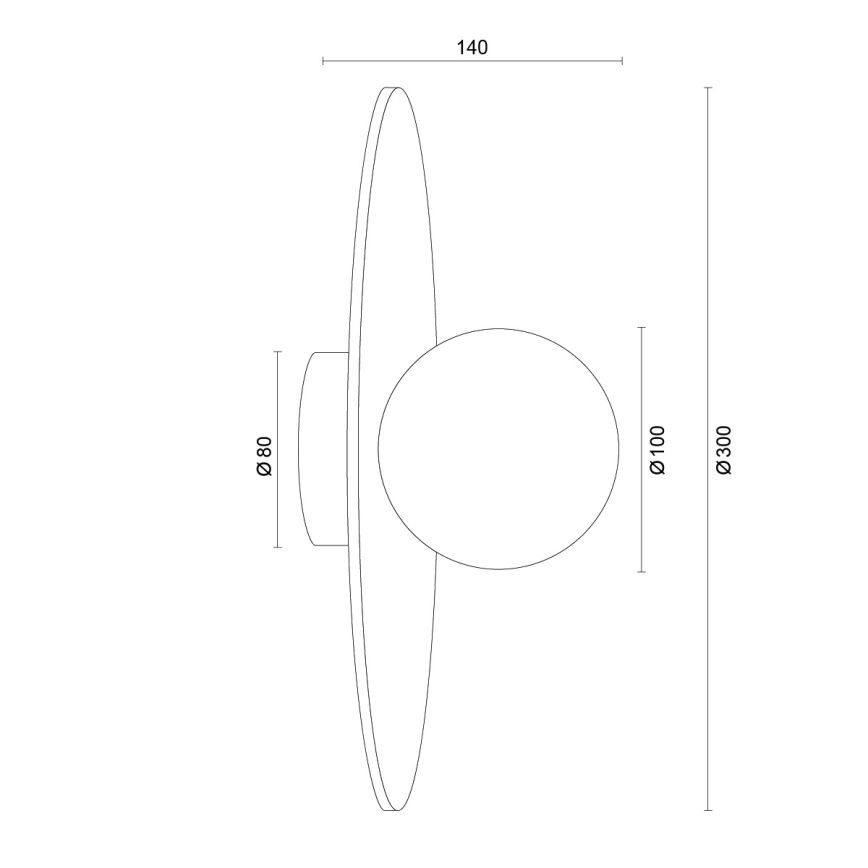 Argon 8936 - Væglampe BOLL 1xG9/6W/230V hvid