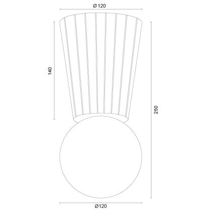 Argon 8974 - Badeværelsesloftlampe VOLANTE 1xG9/6W/230V IP44 Ø 12 cm brun