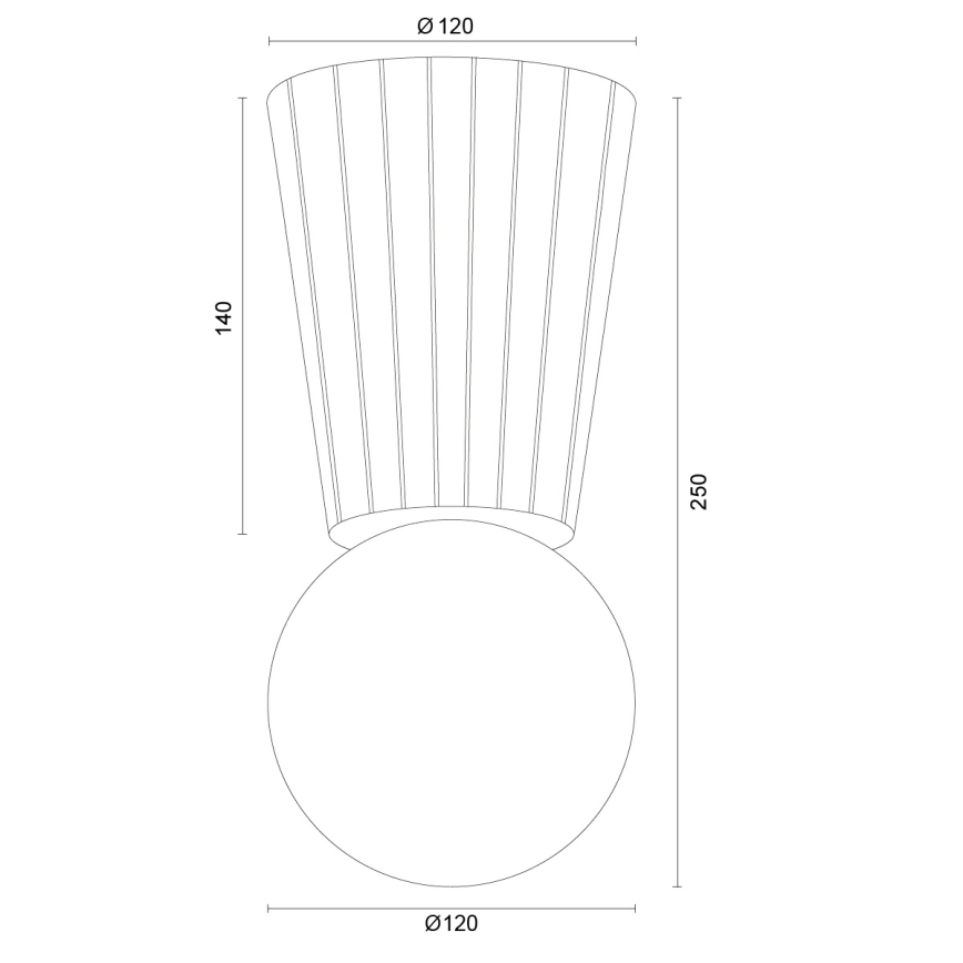 Argon 8974 - Badeværelsesloftlampe VOLANTE 1xG9/6W/230V IP44 Ø 12 cm brun