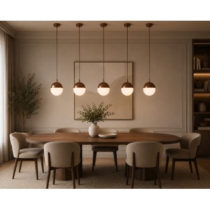 Argon 8998 - Udendørs pendel på kabel LIV 1xE27/15W/230V IP44 brun