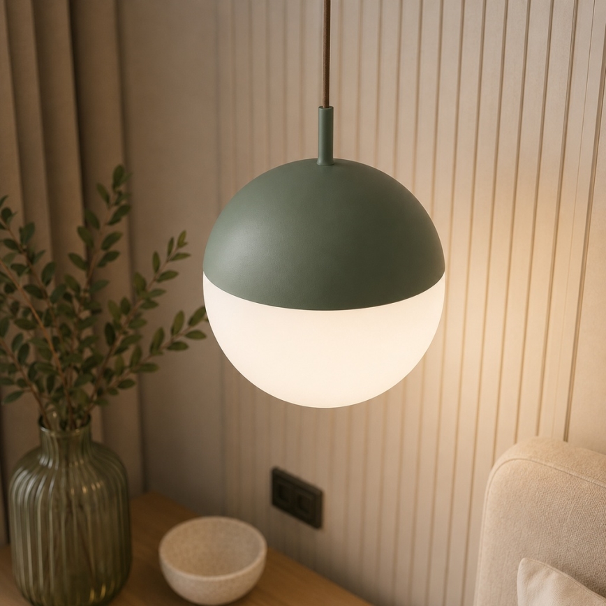 Argon 8999 - Udendørs pendel på kabel LIV 1xE27/15W/230V IP44 grøn