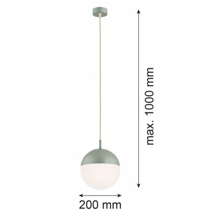 Argon 8999 - Udendørs pendel på kabel LIV 1xE27/15W/230V IP44 grøn