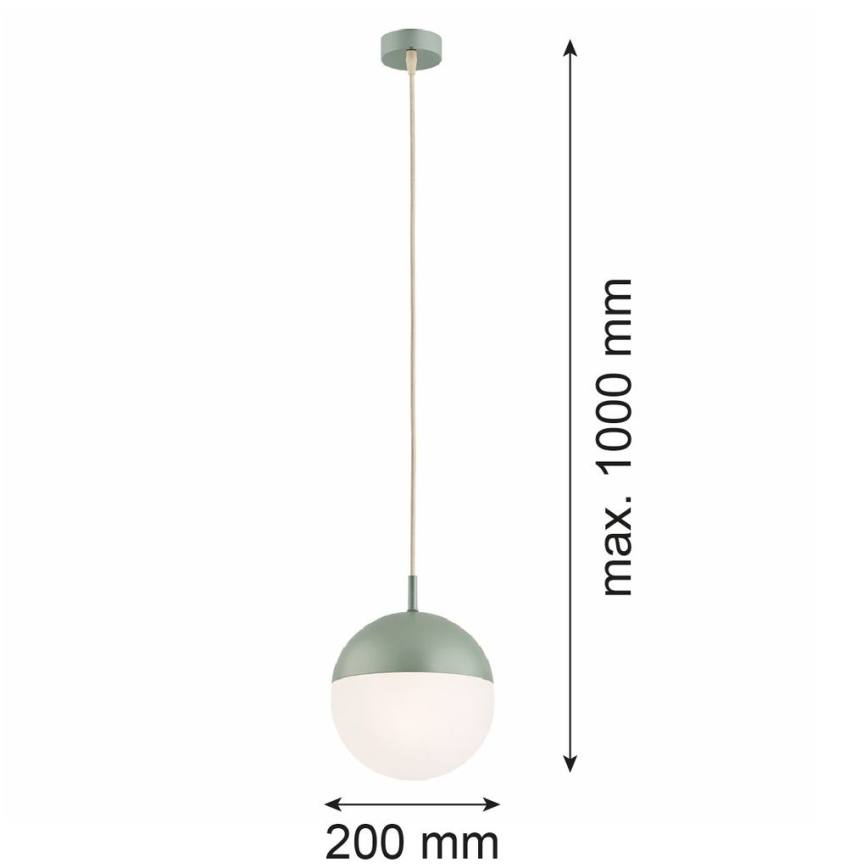 Argon 8999 - Udendørs pendel på kabel LIV 1xE27/15W/230V IP44 grøn