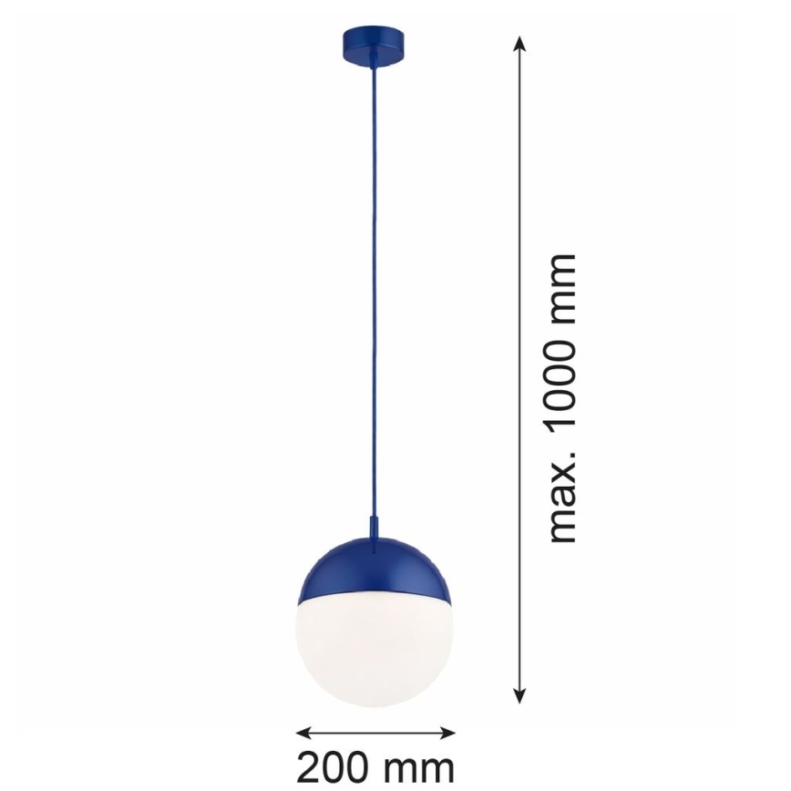 Argon 9000 - Udendørs pendel på ledning LIV 1xE27/15W/230V IP44 blå