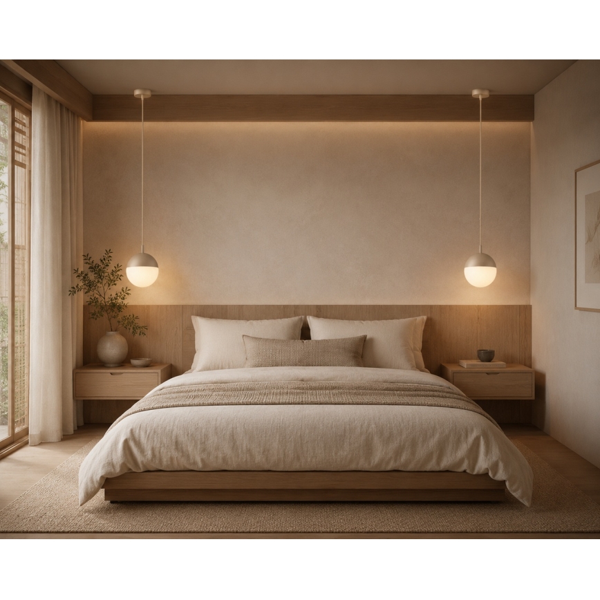 Argon 9001 - Udendørs pendel med wireophæng LIV 1xE27/15W/230V IP44 beige