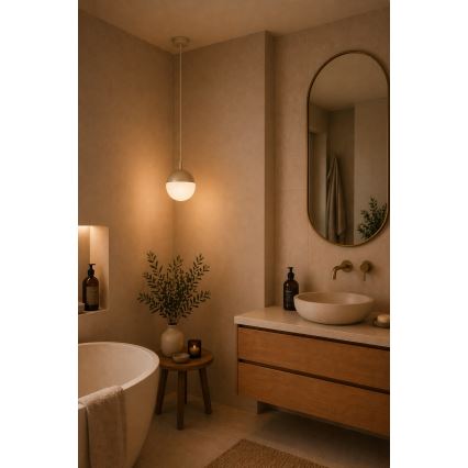 Argon 9001 - Udendørs pendel med wireophæng LIV 1xE27/15W/230V IP44 beige
