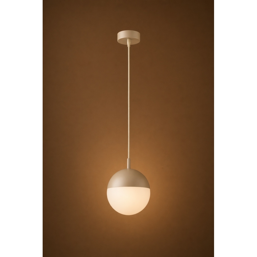 Argon 9001 - Udendørs pendel med wireophæng LIV 1xE27/15W/230V IP44 beige