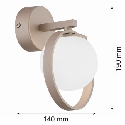 Argon 9002 - Væglampe SATUROS 1xG9/6W/230V