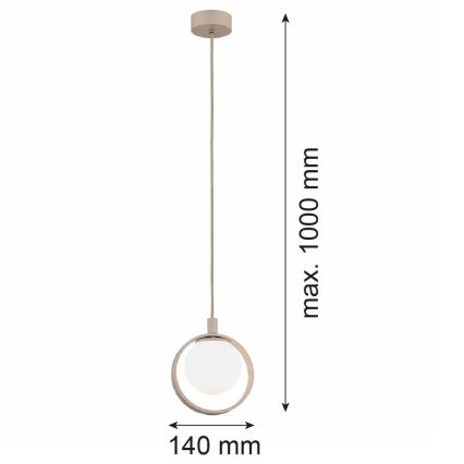 Argon 9003 - Lysekrone SATUROS med wireophæng 1xG9/6W/230V
