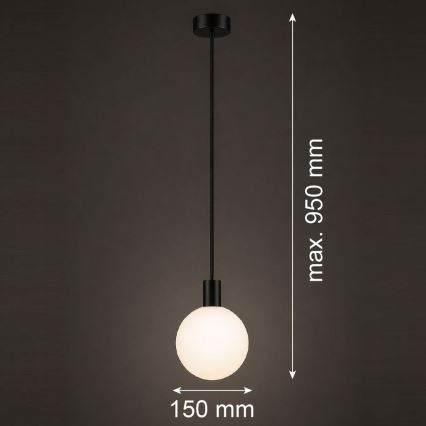 Argon 9005 - Udendørs pendel på kabel ORE 1xG9/6W/230V IP44 sort