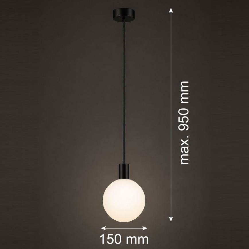Argon 9005 - Udendørs pendel på kabel ORE 1xG9/6W/230V IP44 sort