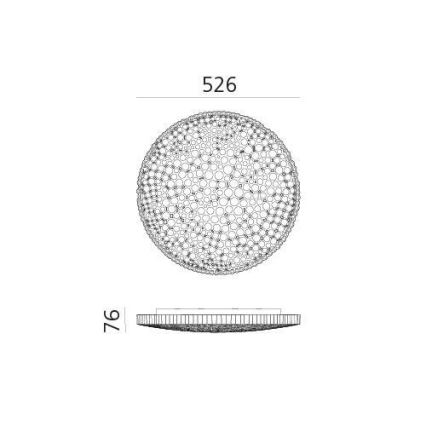 Artemide 0210010APP - LED loftlampe dæmpbar CALIPSO LED/50W/230V 3000K