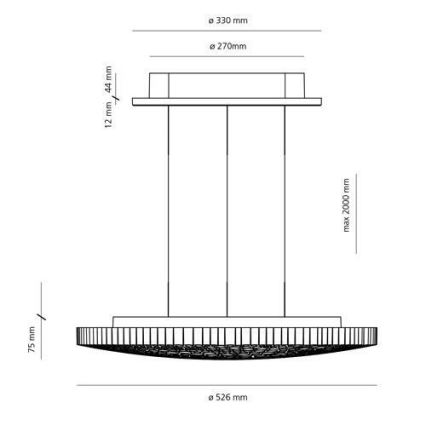 Artemide 0213010APP - LED pendel dæmpbar CALIPSO LED/50W/230V 3000K