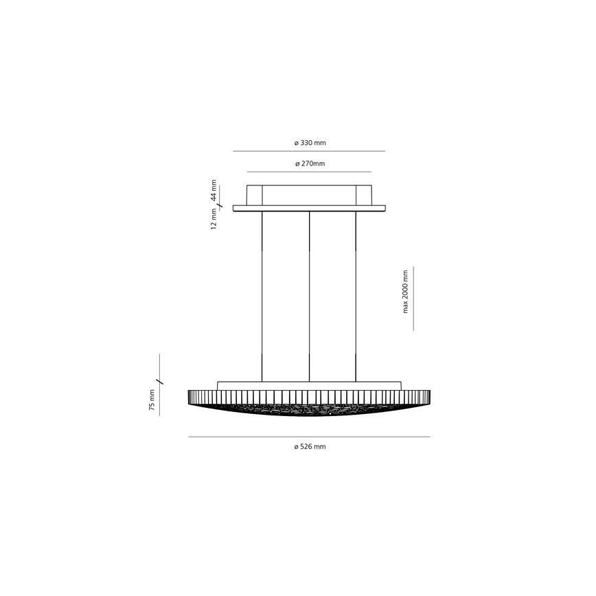Artemide 0213010APP - LED pendel dæmpbar CALIPSO LED/50W/230V 3000K