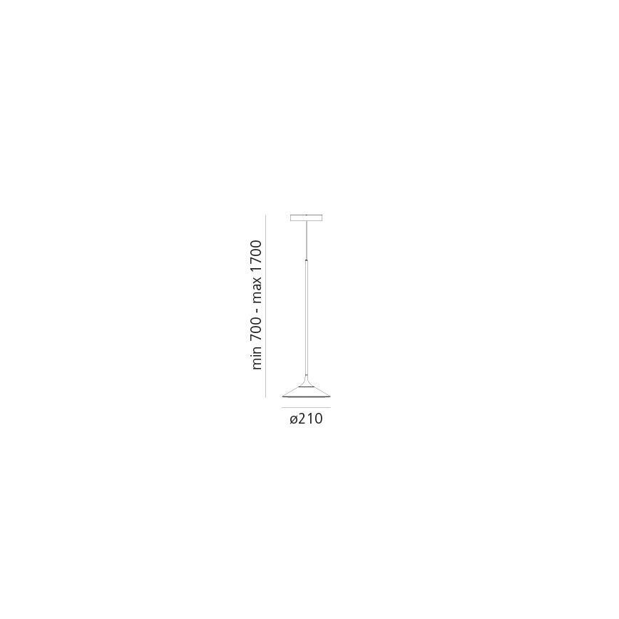 Artemide 0351030A - LED pendel ORSA LED/8,5W/230V 3000K diameter 21 cm