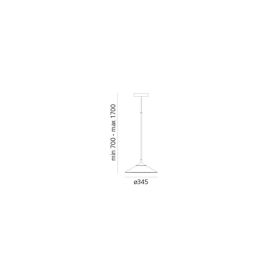 Artemide 0352030A - LED pendel dæmpbar ORSA LED/20W/230V 3000K diameter 24,5 cm