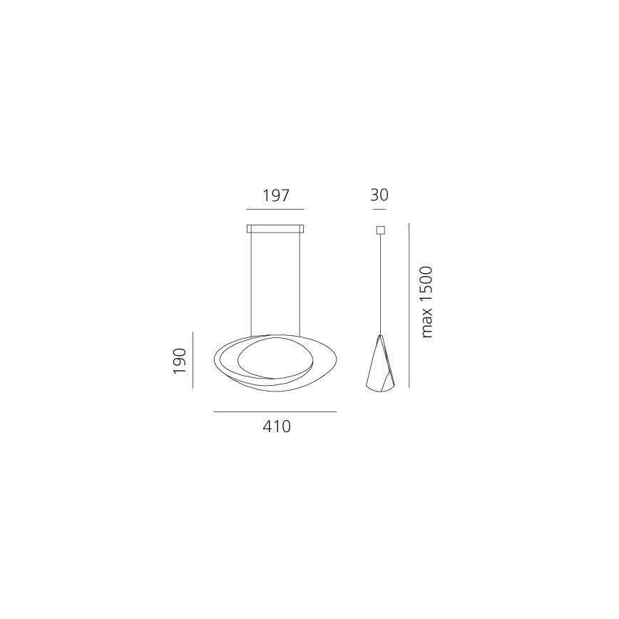 Artemide 1182010A - LED pendel dæmpbar CABILDO LED/44W/230V 3000K