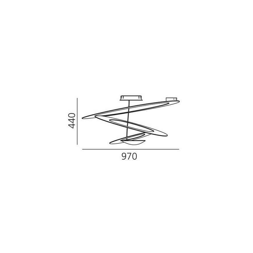 Artemide 1253120A - LED loftlampe dæmpbar PIRCE LED/44W/230V 3000K guldfarvet