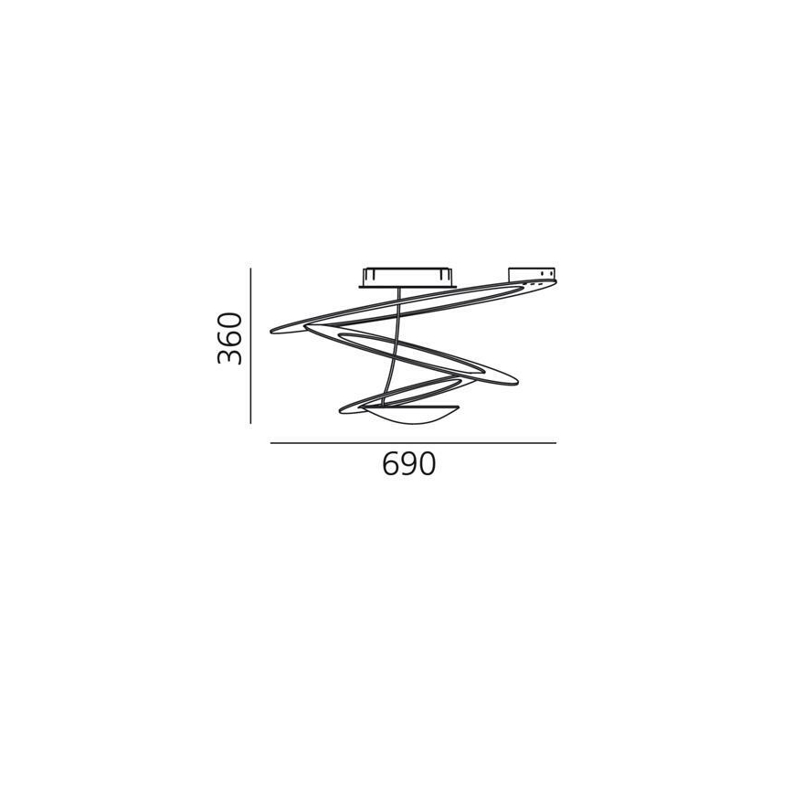 Artemide 1255120A - LED loftlampe dæmpbar PIRCE LED/44W/230V 3000K guldfarvet