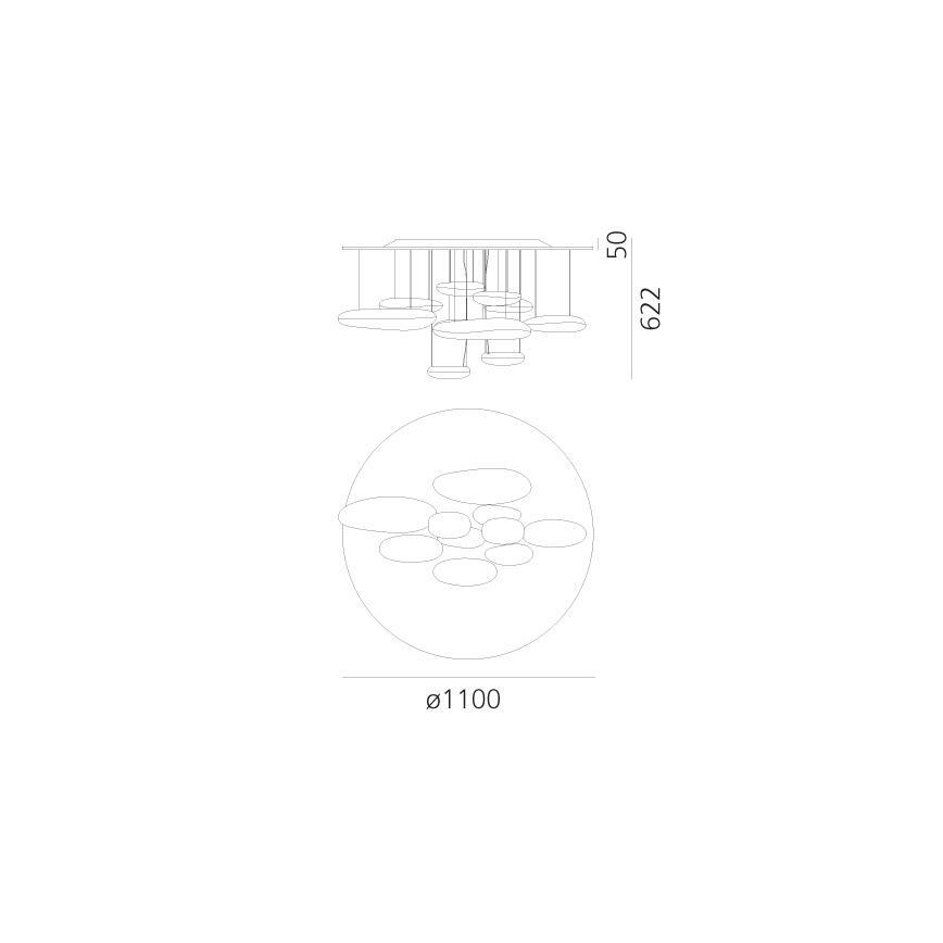 Artemide 1366110A - LED loftlampe dæmpbar MERCURY LED/58W/230V 3000K