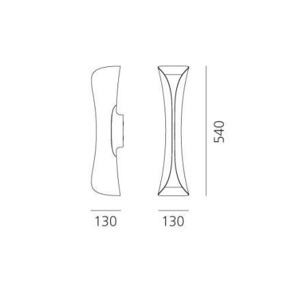 Artemide 1373020A - Væglampe CADMO 2xGU10/10W/230V hvid