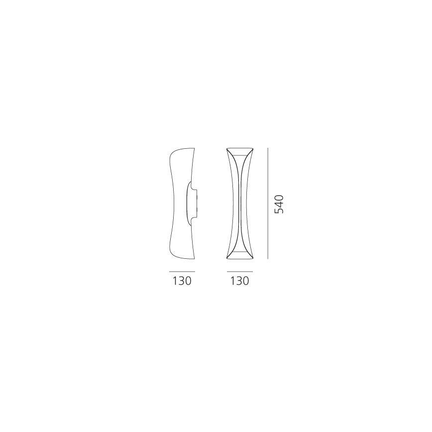 Artemide 1373020A - Væglampe CADMO 2xGU10/10W/230V hvid
