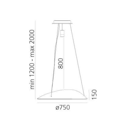 Artemide 1402010APP - LED pendel m. RGBW-farver dæmpbar AMELUNA LED/45W/230V 3000K