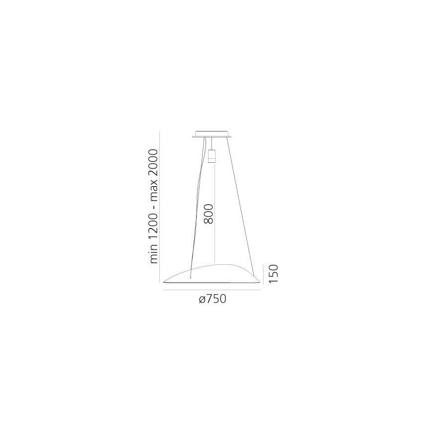Artemide 1402010APP - LED pendel m. RGBW-farver dæmpbar AMELUNA LED/45W/230V 3000K