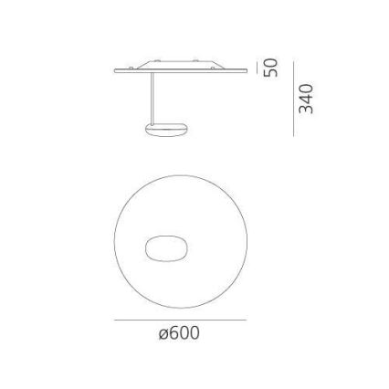 Artemide 1471110A - LED loftlampe dæmpbar DROPLET LED/29W/230V 3000K