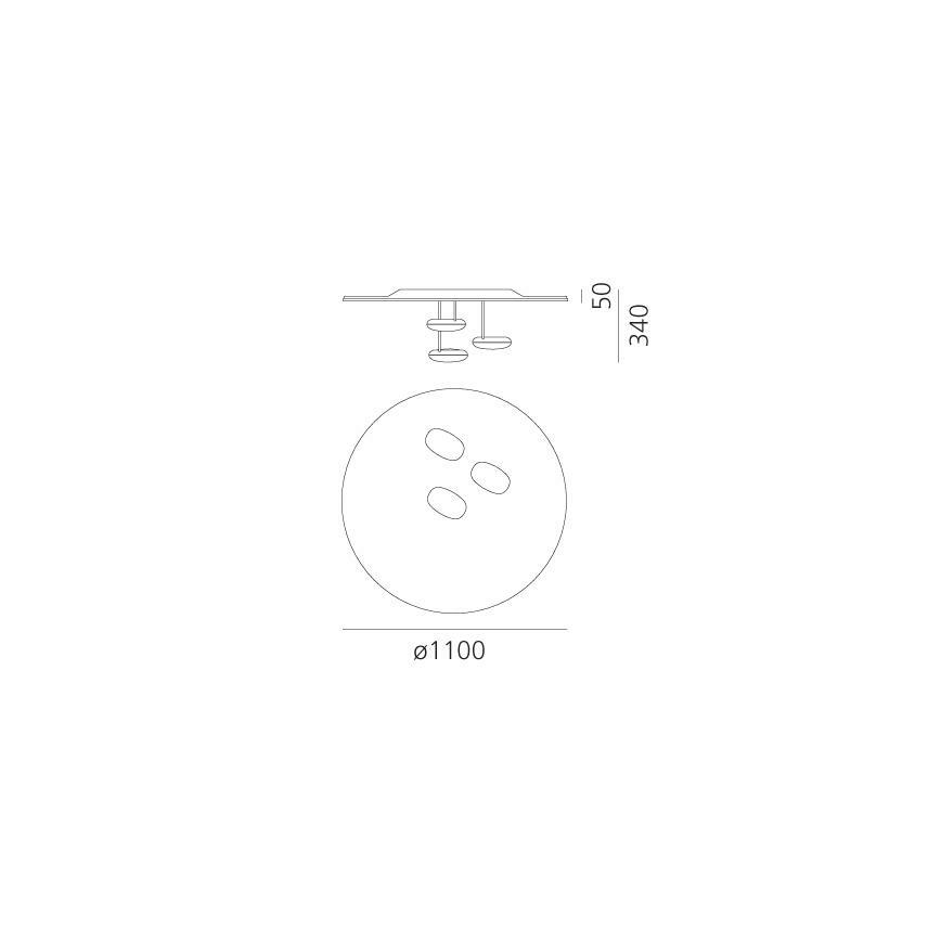 Artemide 1474110A - LED loftlampe dæmpbar DROPLET LED/87W/230V 3000K