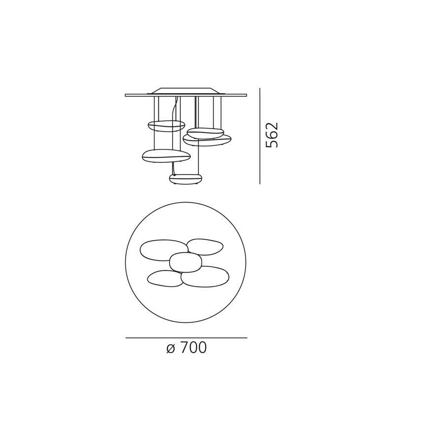 Artemide 1476110A - LED loftlampe dæmpbar MERCURY LED/29W/230V 3000K