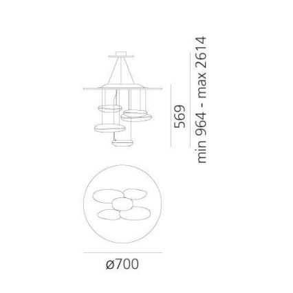 Artemide 1477110A - LED pendel dæmpbar MERCURY LED/29W/230V 3000K