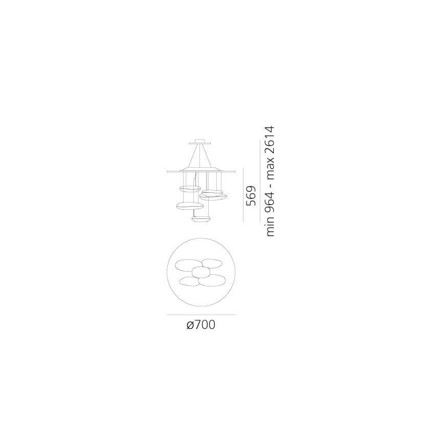 Artemide 1477110A - LED pendel dæmpbar MERCURY LED/29W/230V 3000K