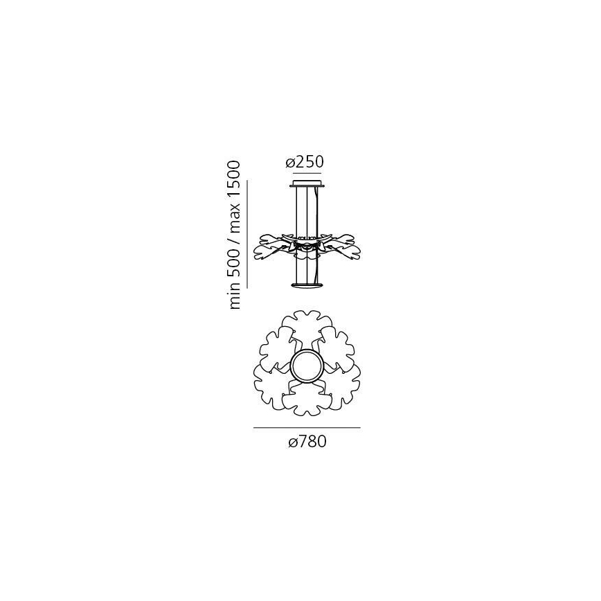 Artemide 1628010APP - LED pendel dæmpbar CHLOROPHILIA LED/44W/230V 3000K