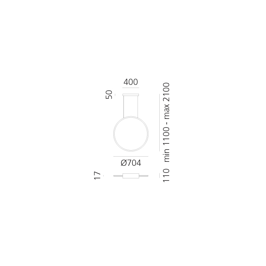 Artemide 1992230IN1APP - LED pendel dæmpbar DISCOVERY LED/42W/230V 2700K sort