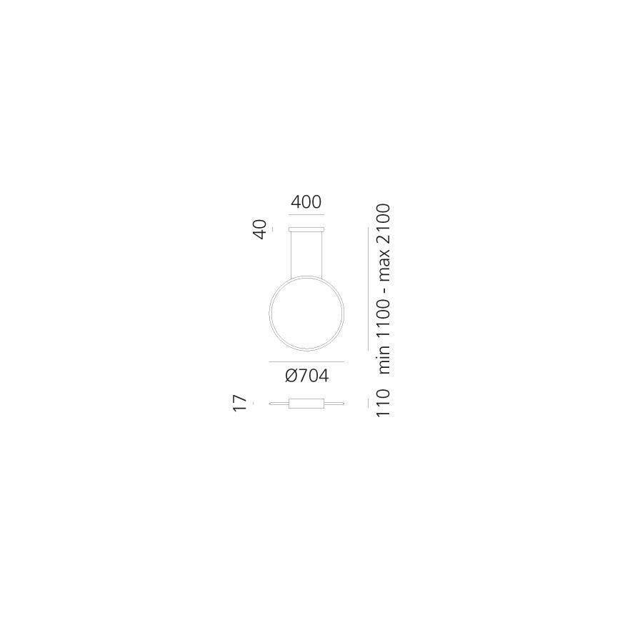 Artemide 1992330APP - LED pendel m. RGBW-farver dæmpbar DISCOVERY LED/42W/230V 2700-6500K sort