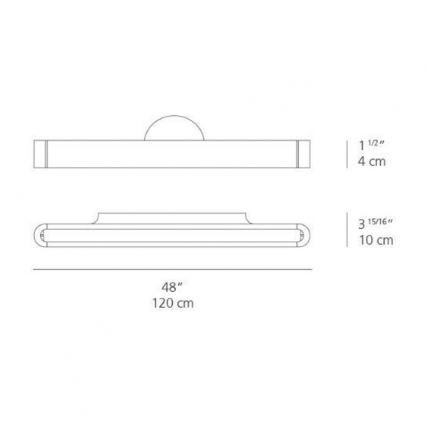 Artemide AR 1917020A - LED væglampe TALO 120 1xLED/51W/230V