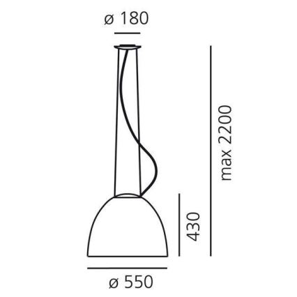 Artemide AR A242100 - Pendel NUR 1xE27/205W/230V