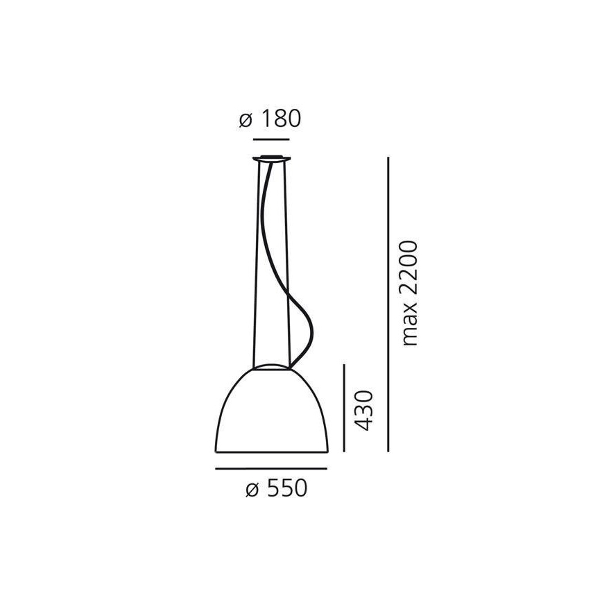 Artemide AR A242100 - Pendel NUR 1xE27/205W/230V