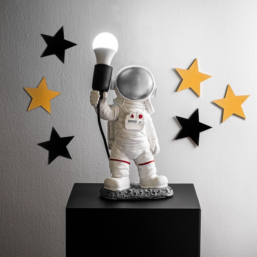 ASTRONAUT Børnelampe 1xE27/40W/230V sølv/hvid