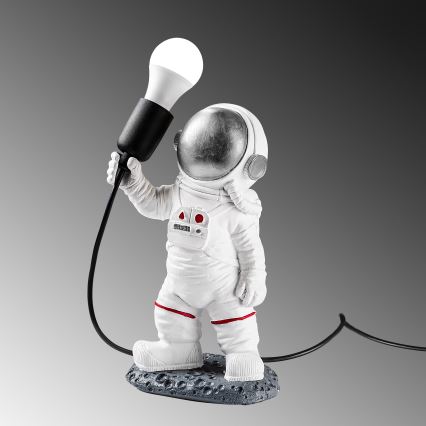 ASTRONAUT Børnelampe 1xE27/40W/230V sølv/hvid