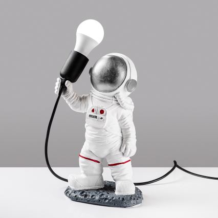 ASTRONAUT Børnelampe 1xE27/40W/230V sølv/hvid