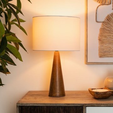 Atmosphera - Bordlampe AINA 1xE27/25W/230V fyrretræ