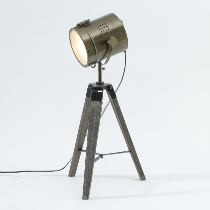Atmosphera - Bordlampe EBOR 1xE14/25W/230V fyrretræ/messing