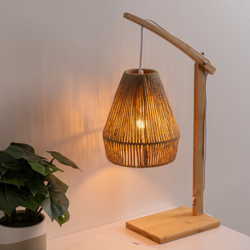 Atmosphera - Bordlampe KARLA 1xE27/40W/230V bambus