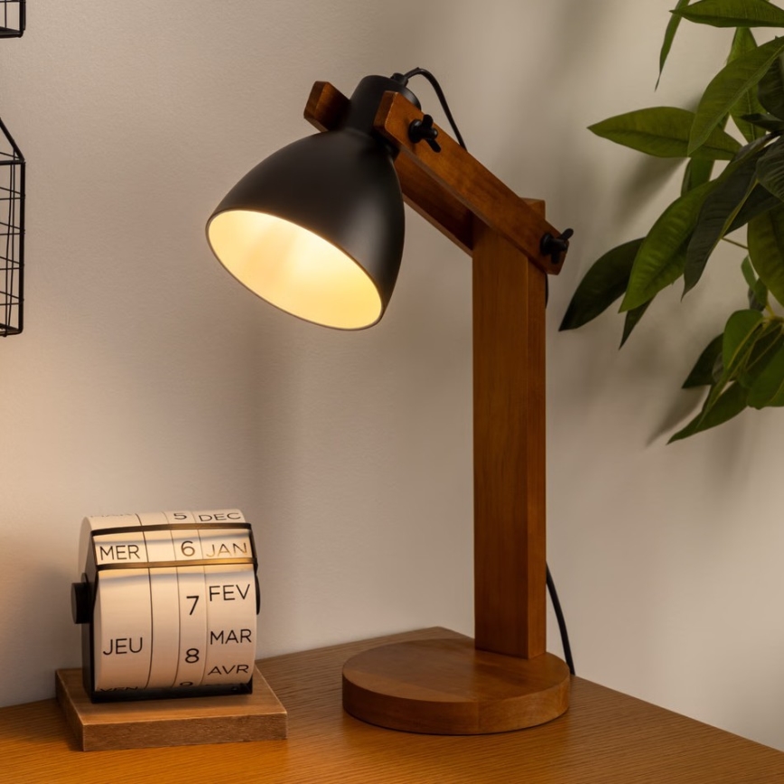 Atmosphera - Bordlampe KUBA 1xE14/25W/230V fyrretræ
